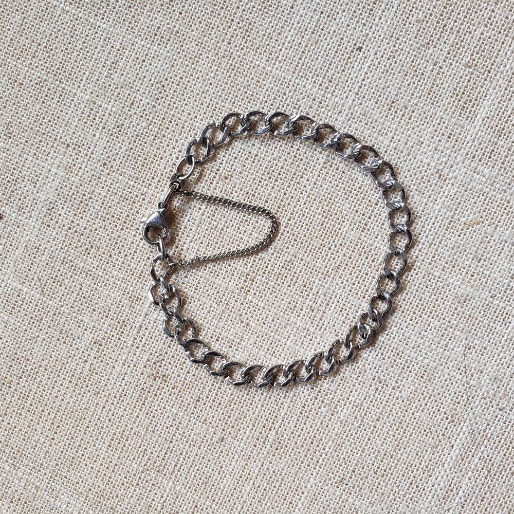 James Avery Sterling Silver Single Curb Charm Bracelet Retired